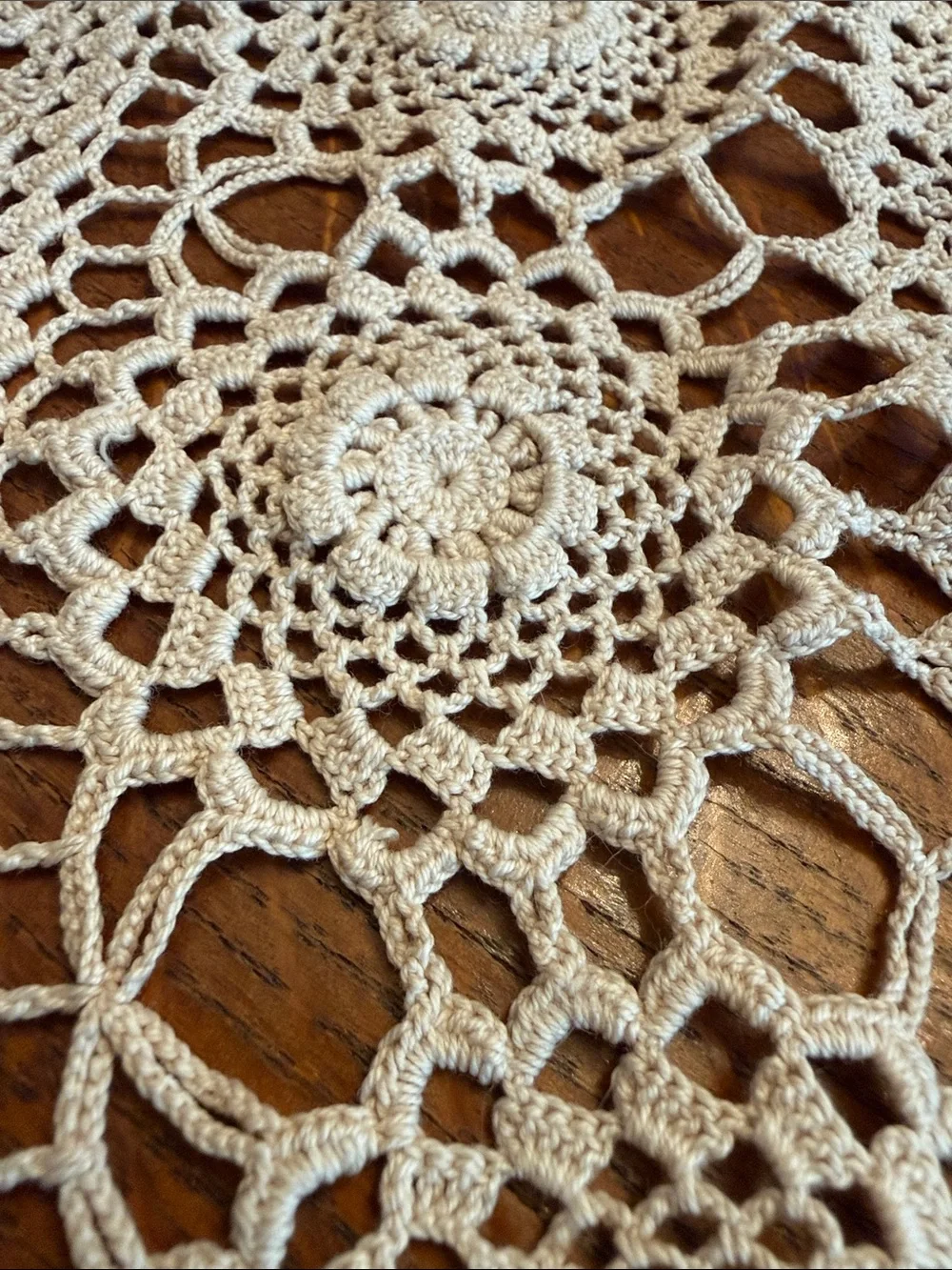 Antique lace tablecloth